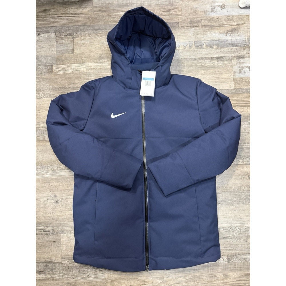 Nike 550 Down Hooded Sideline Navy Blue Football Parka Jacket NFL Team Issue M